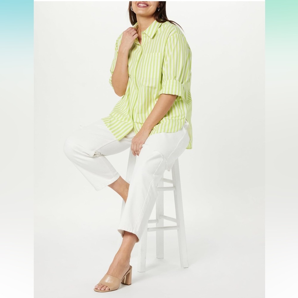 NWT The Drop Women's Kendra Loose Fit Long Shirt